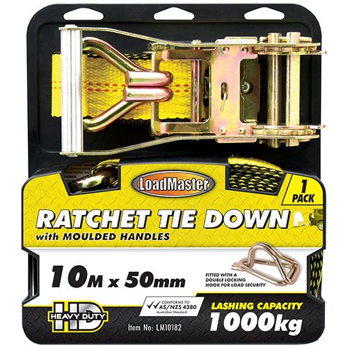 TIE DOWN RATCHET W/MOULDED 10MT 1000KG