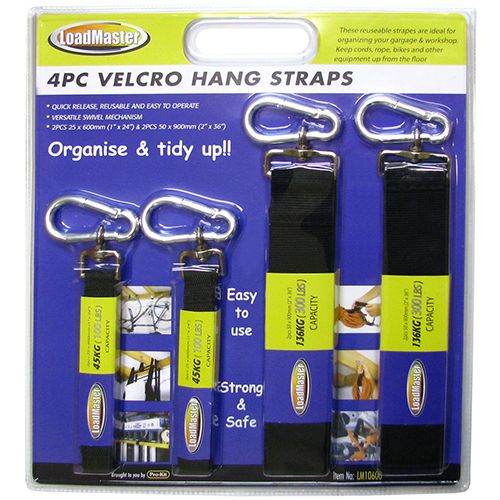 STRAPS HANG ALL VELCRO 4PK