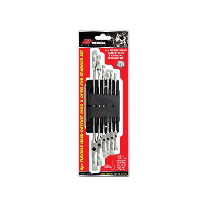 SPANNER SET RATCHET FLEX 6PC