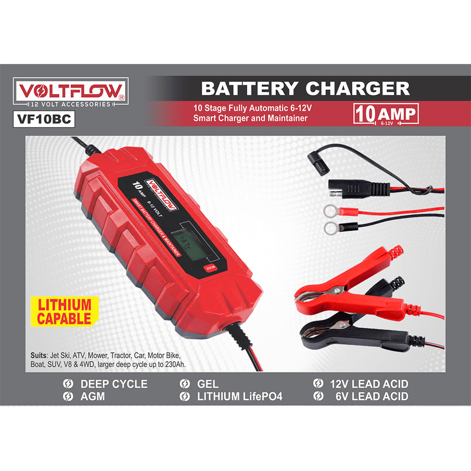 BATTERY CHARGER & MAINTAIN 10 AMP
