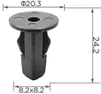 CARKLIP LONG GROMMET 4PK.