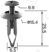 CARKLIP LONG SCRIVET 4PK.