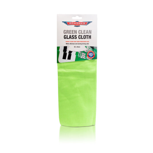 GREEN CLEAN GLASS CLOTH BOWDENS