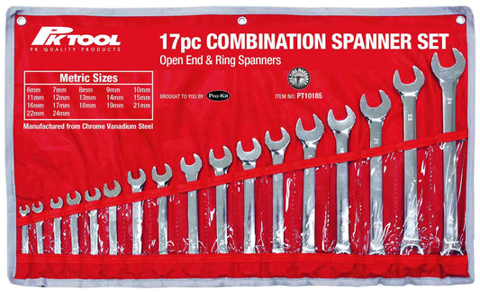 SPANNER SET 17PCE COMBINATION METRIC