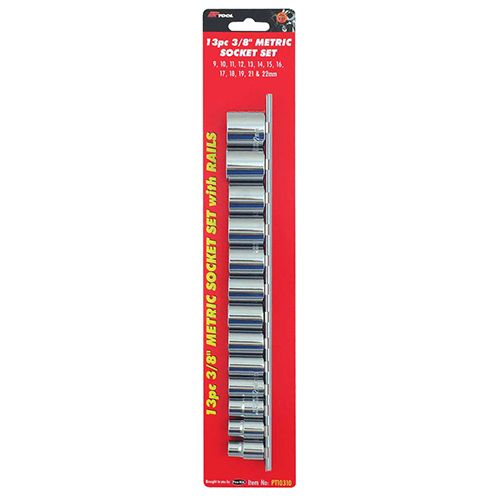 SOCKET SET 3/8 METRIC 13PC