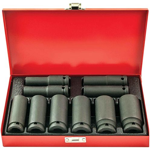 SOCKET SET DEEP IMPACT 1/2DR 10PC