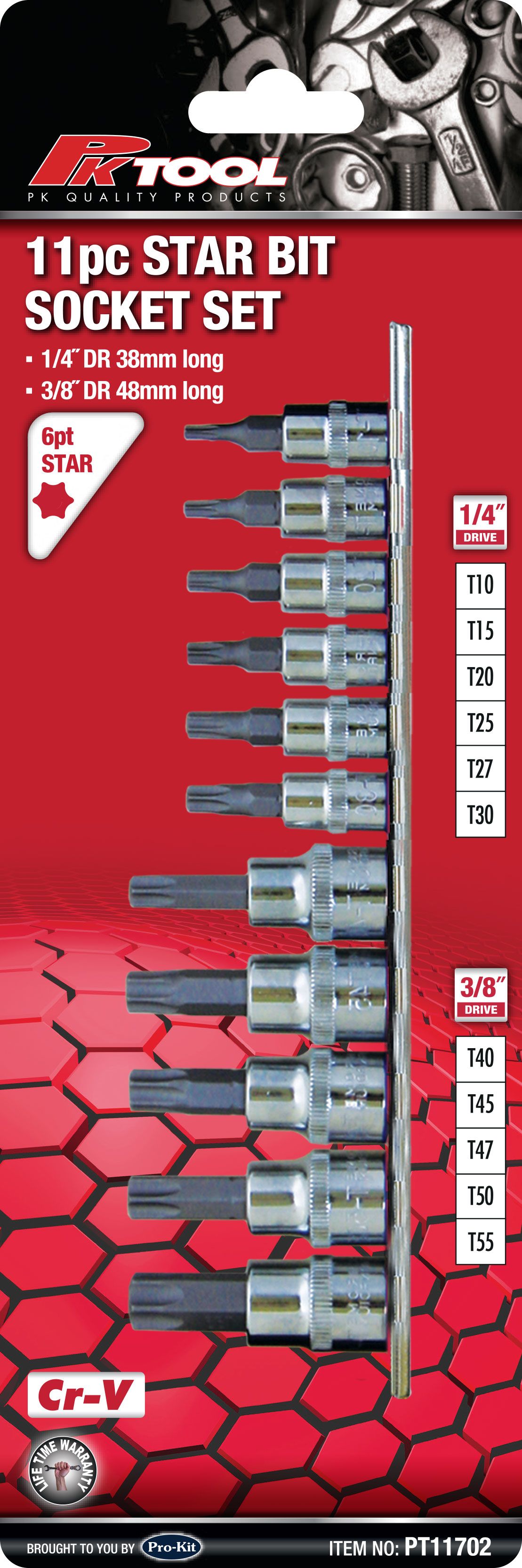 SOCKET SET TORX BIT 11PC