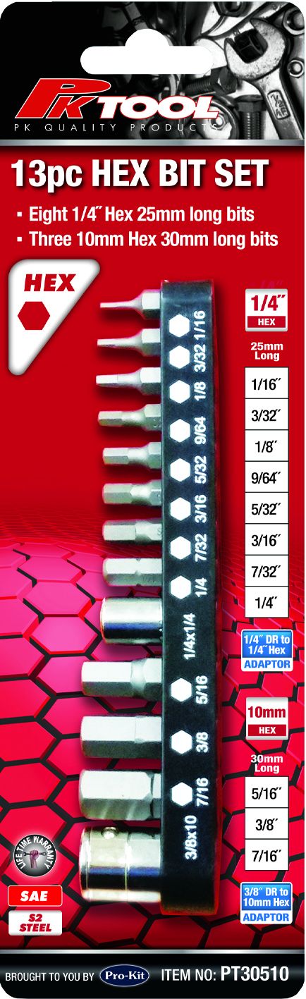 HEX BIT SET 13PC