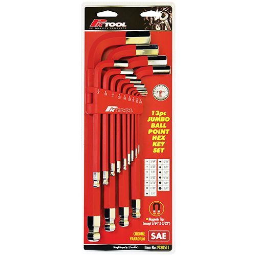 HEX KEY SET 13PC RED