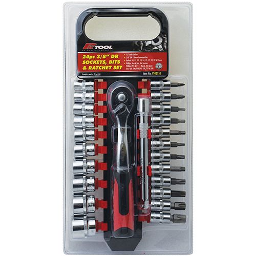 SOCKET BIT & RATCHET SET 24PC