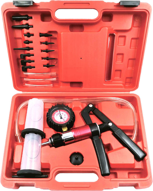 VACUUM PUMP & BRAKE BLEEDER KIT 22PC