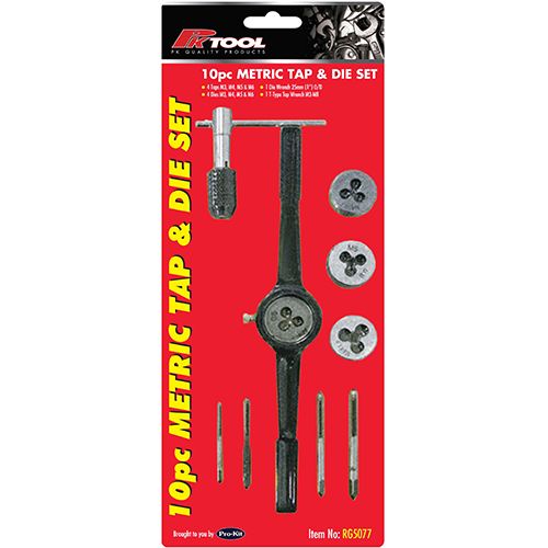 TAP & DIE SET 10PC