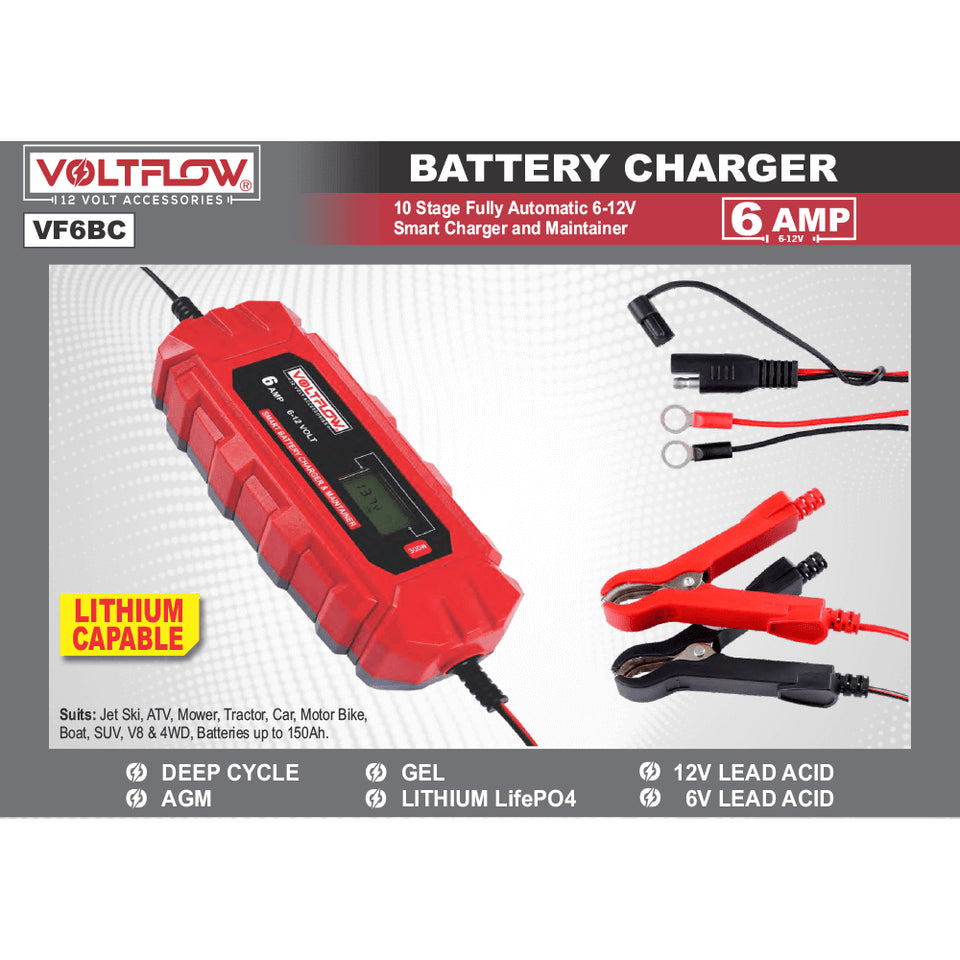 BATTERY CHARGER & MAINTAIN 6 AMP